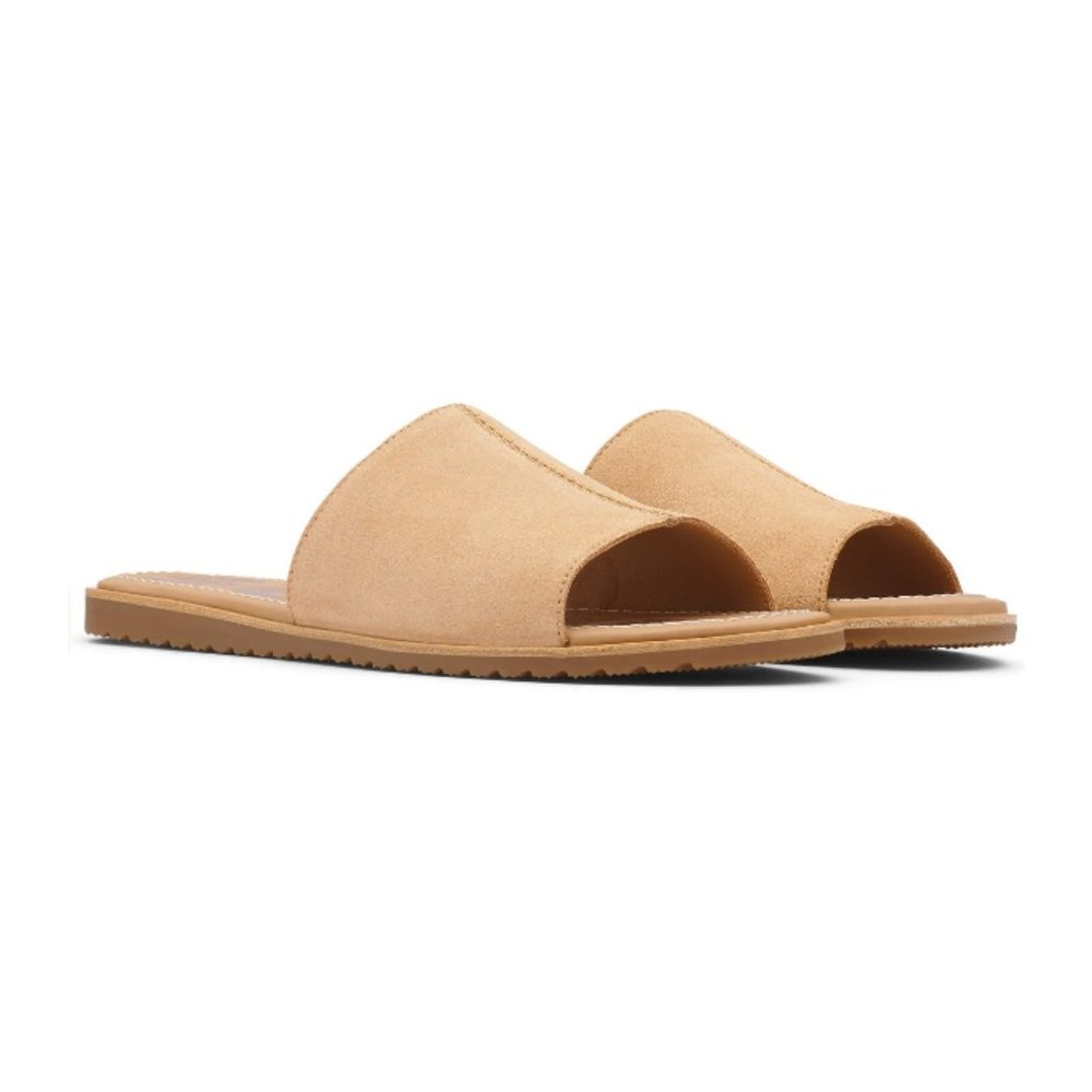NEW Sorel Ella Block Slide Sandals Honest Beige - Picture 3 of 7